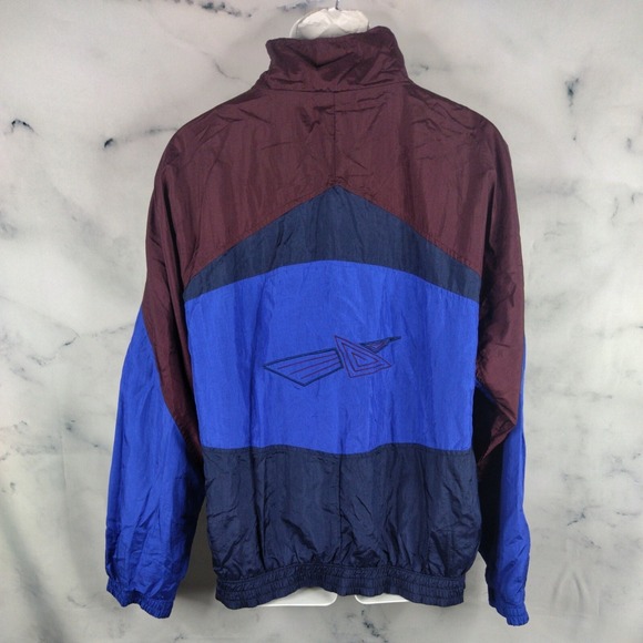 Mens VTG 90s MacGregor Black Nylon Windbreaker Track Jacket L Athletic Zip - Picture 5 of 10